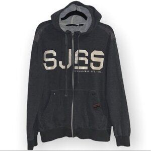 Vintage Sean John gray hooded jacket size Medium